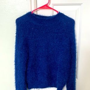 Blue fuzzy sweater